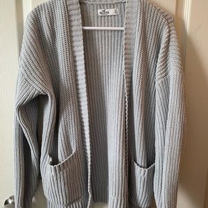 Light gray/blue Hollister cardigan